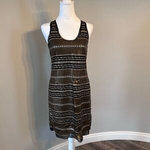 Black and Gold Sequin Dress